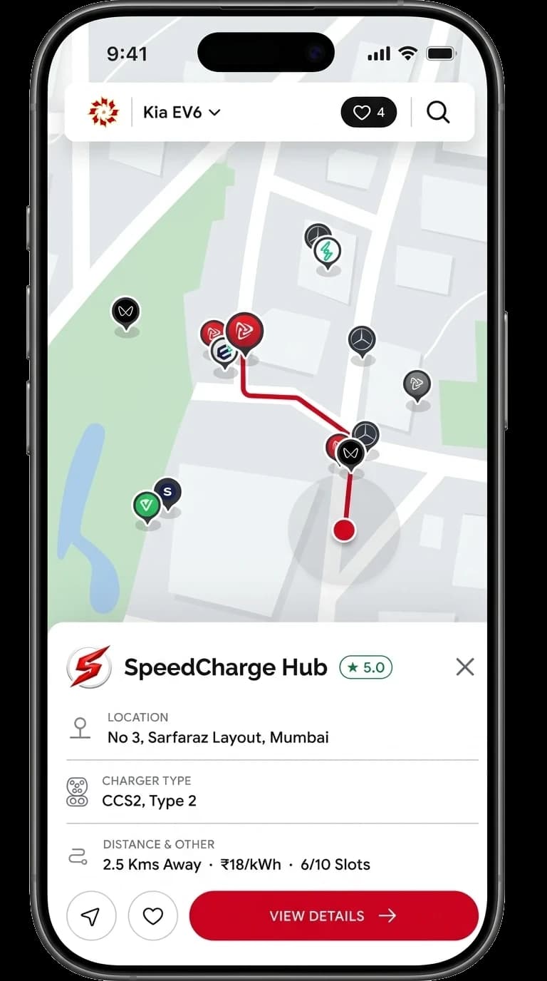 SpeedCharge mobile app charging interface