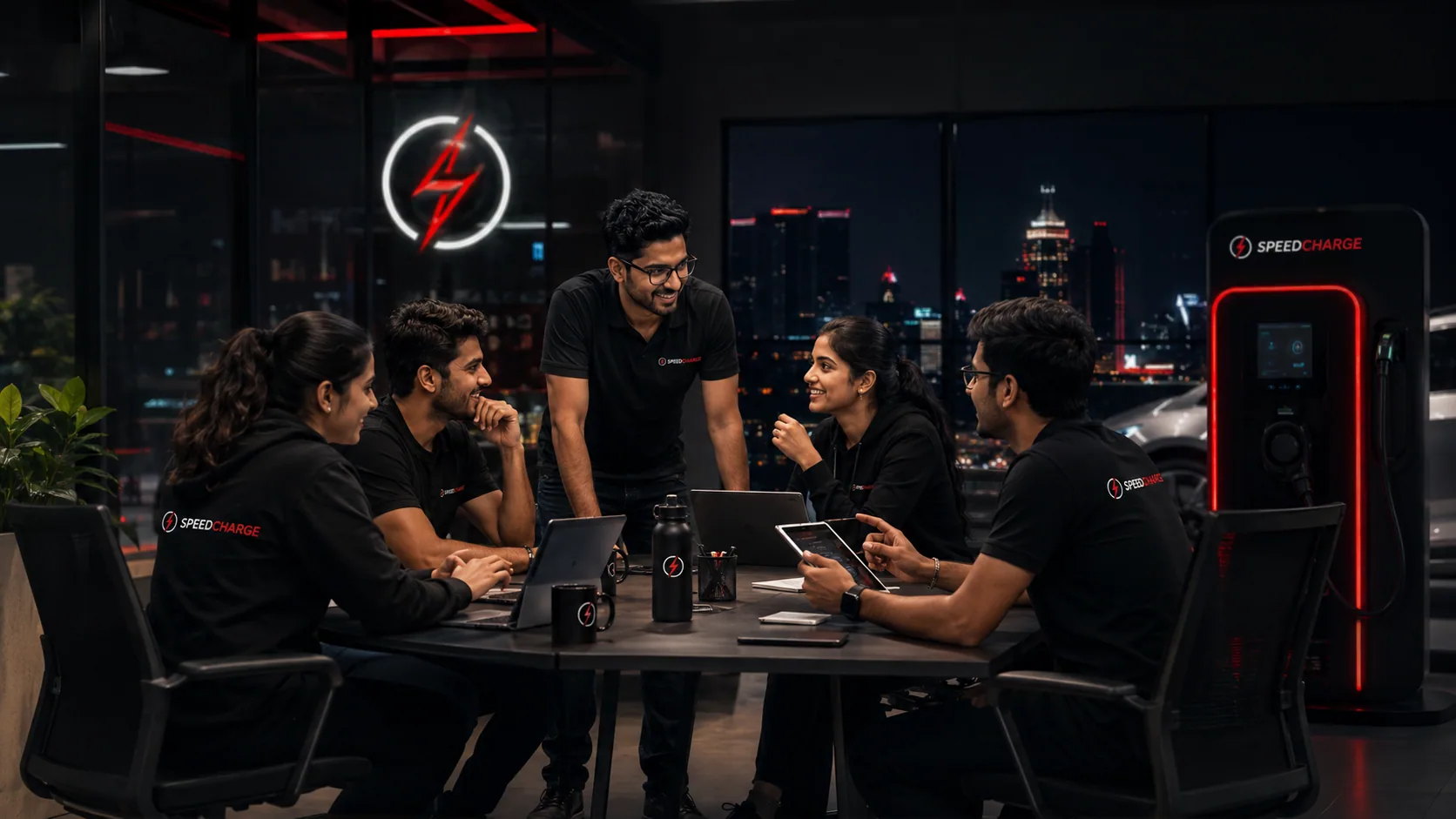 The SpeedCharge team collaborating together
